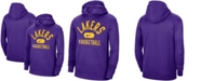 Nike Men's Purple Los Angeles Lakers 2021-2022 Spotlight On Court Performance Practice Pullover Hoodie